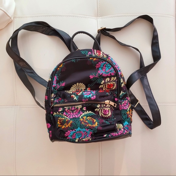 Charlotte Russe Handbags - Floral embroidered backpack